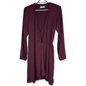 Aritzia Babaton Burgundy Wrap Dress size XS